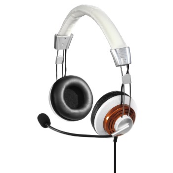 Auricular Con Micro Style USB 2.0 Blanco/Naranja Hama