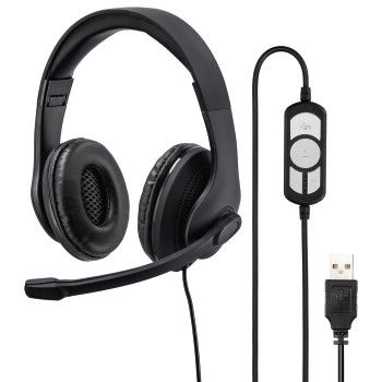 Auricular USB C/Mic HS-USB300 Negro Hama