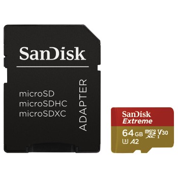 MicroSDXC Extreme Pro 64GB C10 A2 160MB/s+Sandisk