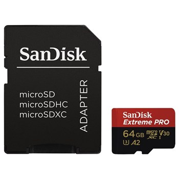 MicroSDXC Extreme Pro 64GB C10 A2 170MB/s+Sandisk