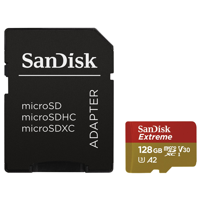 183535.png MicroSDXC Extreme 128GB+Adap SD 160MB/s Sandisk - Imagen 1