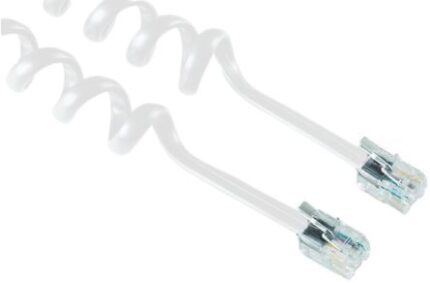 TELF Cable  Rizado 4p4c M-4p4c M 1,5m Blanco Hama