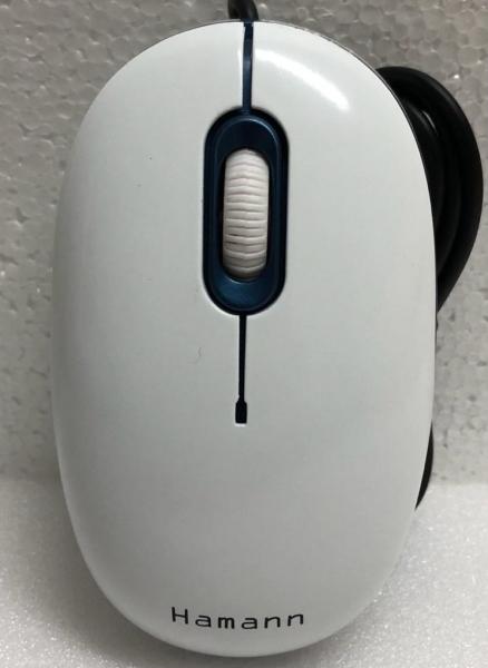 91588-BL-1.jpg Raton PC Slim C/Cable USB Blanco/Azul Hamann - Imagen 1