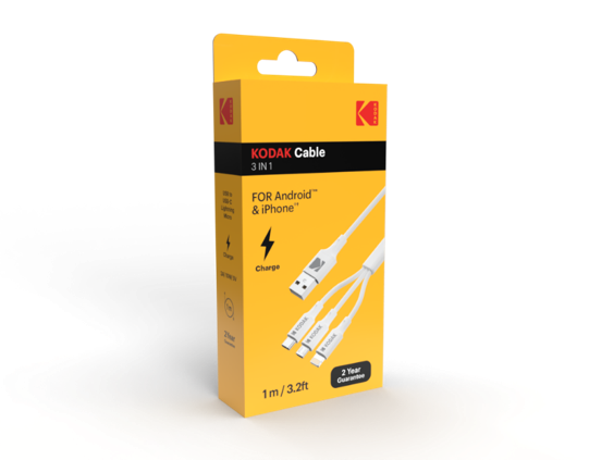 Kod-30425835.png Cable USB A @ 3en1 1m 30425835 Kodak - Imagen 1
