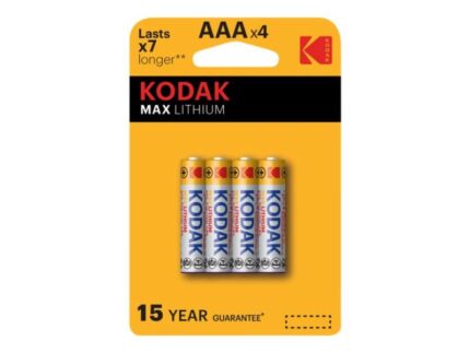 Pilas Ultra Litio Alk B(4) AAA /LR3 30411524 Kodak