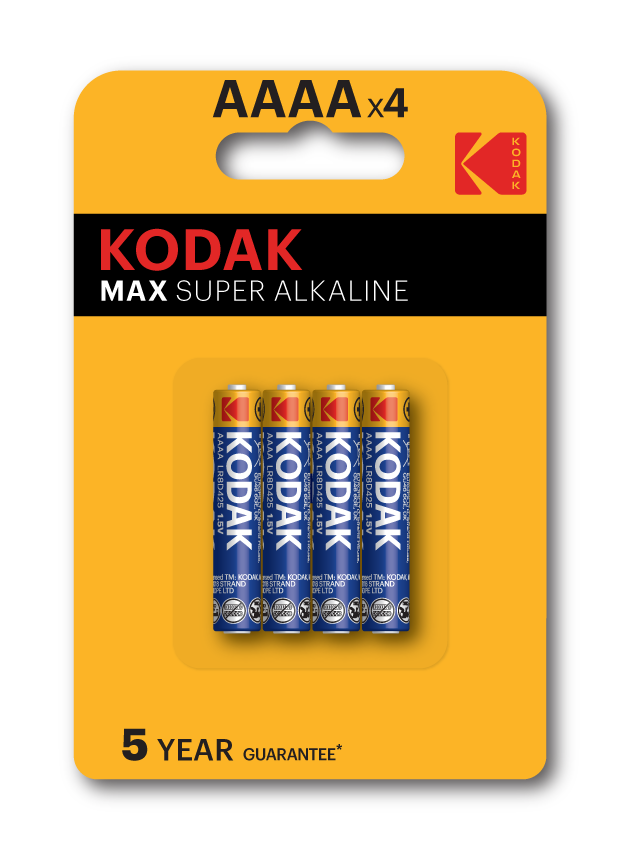 Kod-Max-LR61B4.png Pila Super Alkalina Blister (x4) LR61 / AAAA Kodak - Imagen 1