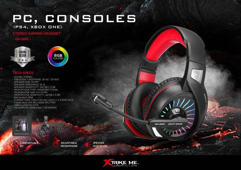 M-GH890-1.jpg Aur Gaming 3.5mm Comp PS4/Xbox XtrikeMe -Marvo - Imagen 1