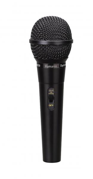 Microfono Prof Dynamico Karaoke 6.3mm C/XLR/3m Bk Hamann