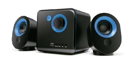 SPK-2115USBBl-1.jpg Alt. 2.1 Amplificado C/USB/MP3/Aux-In/Mando Azul Hamann - Imagen 1