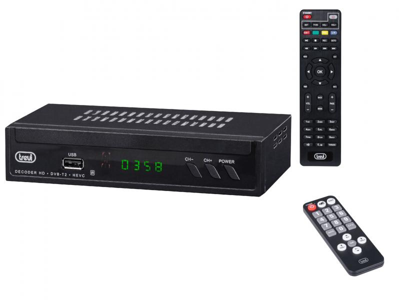 Tre-HE3378T2-1.jpg Descodificador Senior/2 Mandos HEVC DVBT-T2 Trevi - Imagen 1