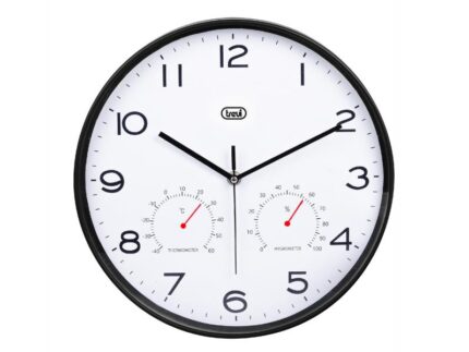 Reloj pared 30cm C/Temp-Hydro Bk Trevi