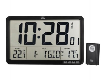 Reloj Pared Digi/Est Meteo+Sens 365x22x225mm Trevi